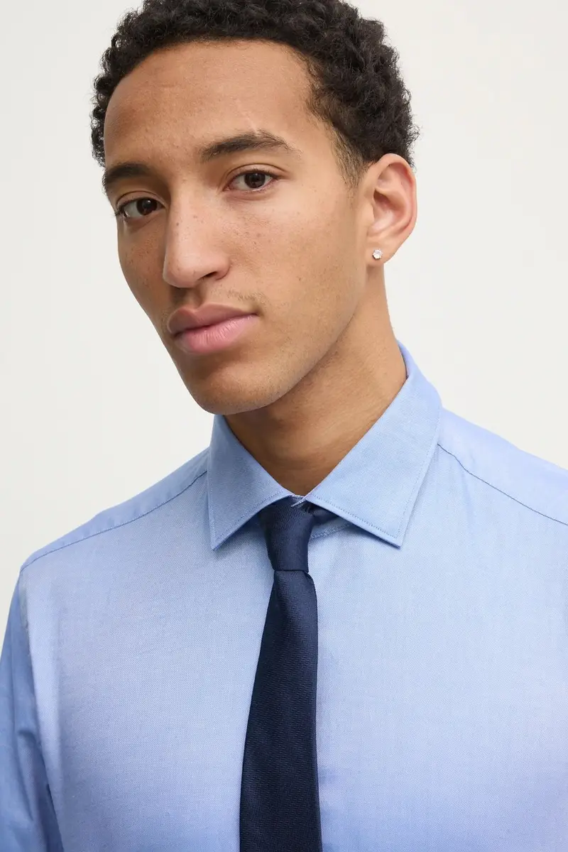 camicia in cotone uomo colore blu 50534066 miniatura 5