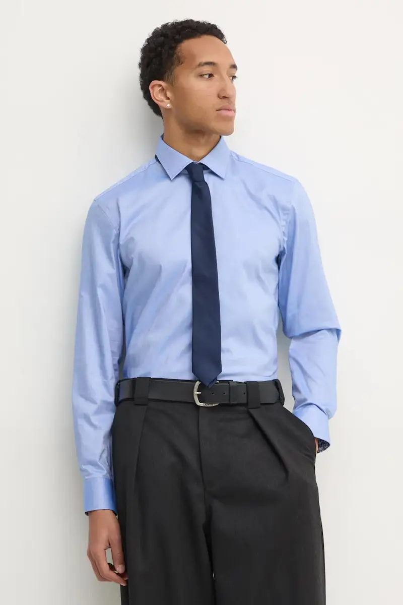 camicia in cotone uomo colore blu 50534066