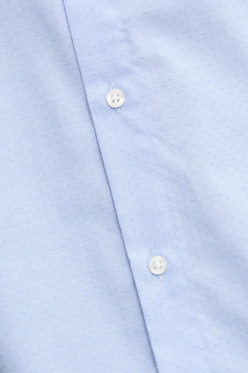 camicia in cotone uomo colore blu 50534077 miniatura 2