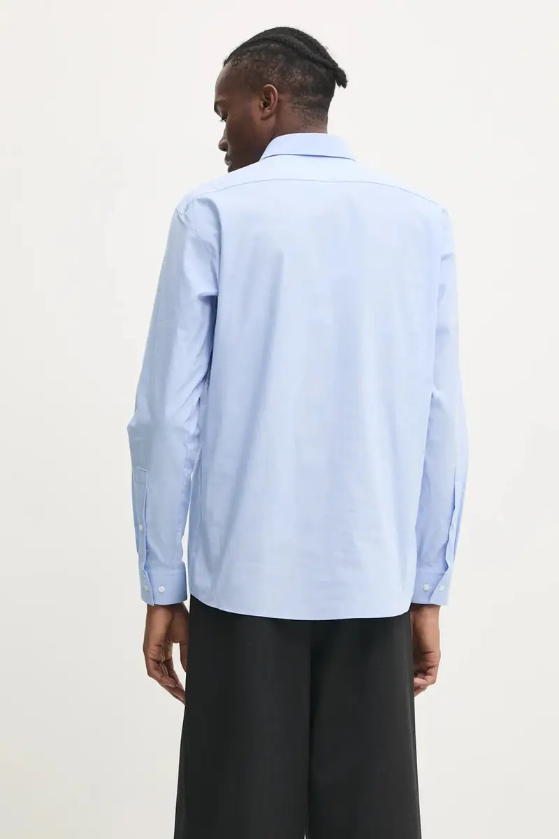 camicia in cotone uomo colore blu 50534077 miniatura 4