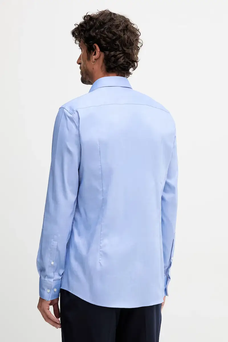 camicia in cotone uomo colore blu 50539789 miniatura 3