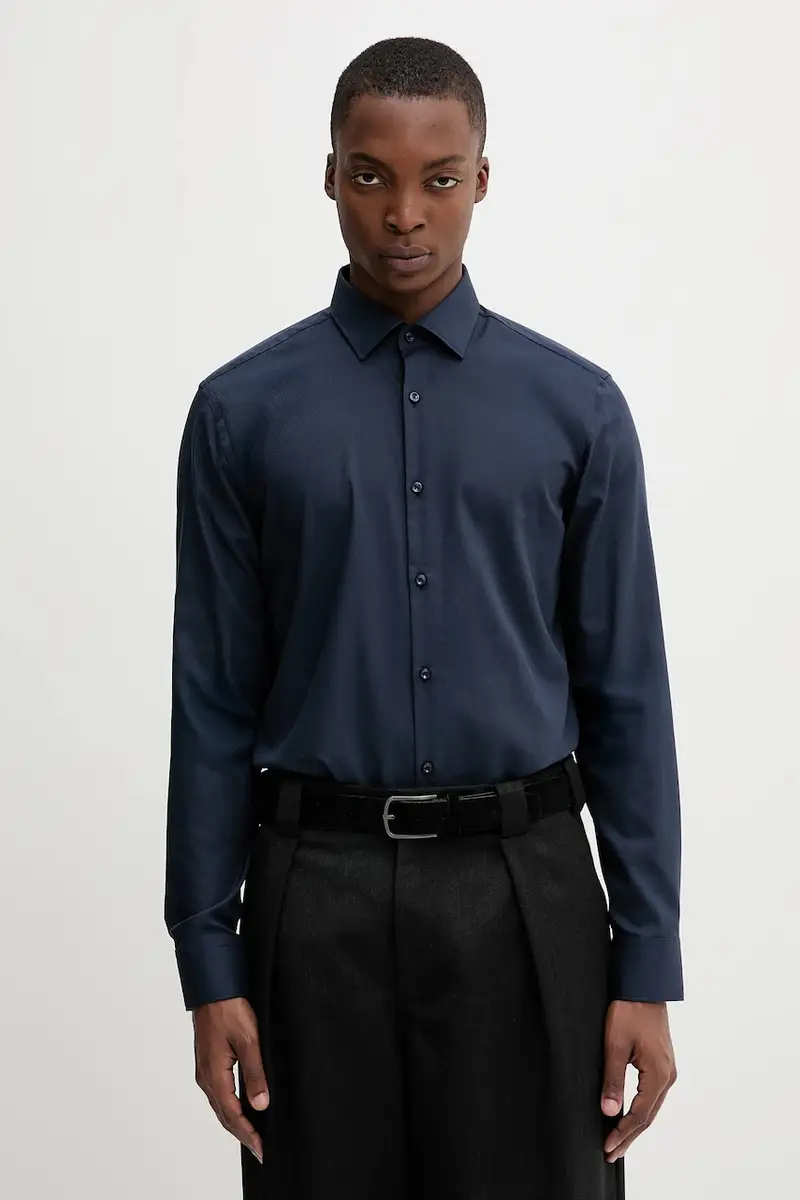 camicia in cotone uomo colore blu navy 50539707