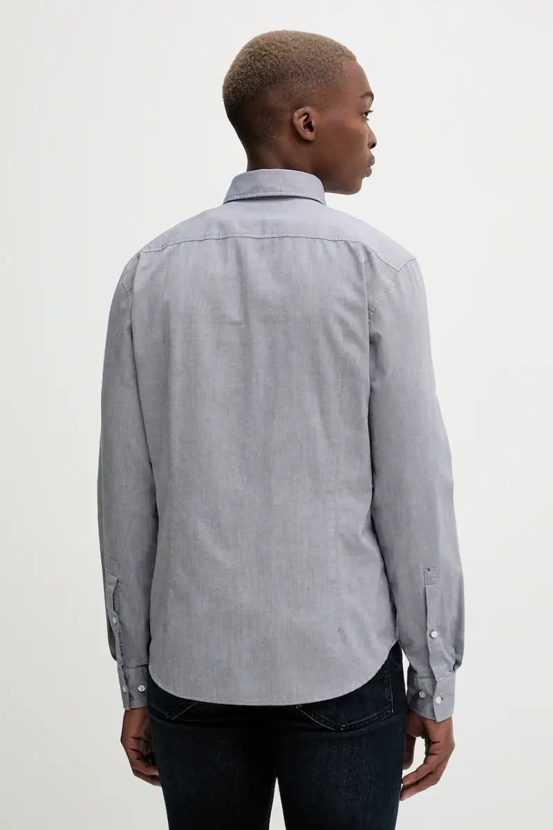 camicia in cotone uomo colore nero 50479302 Blu navy miniatura 3