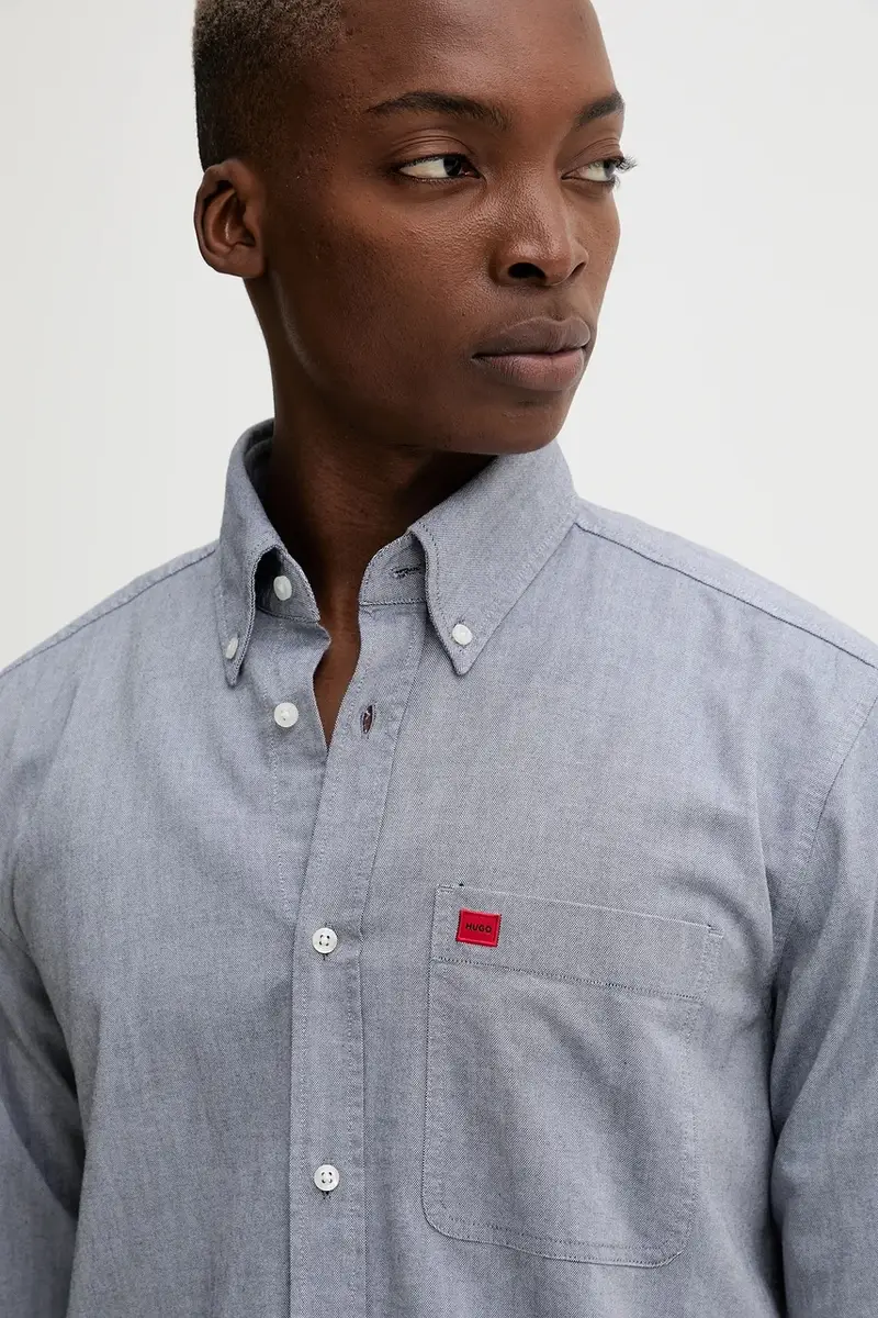 camicia in cotone uomo colore nero 50479302 Blu navy miniatura 4