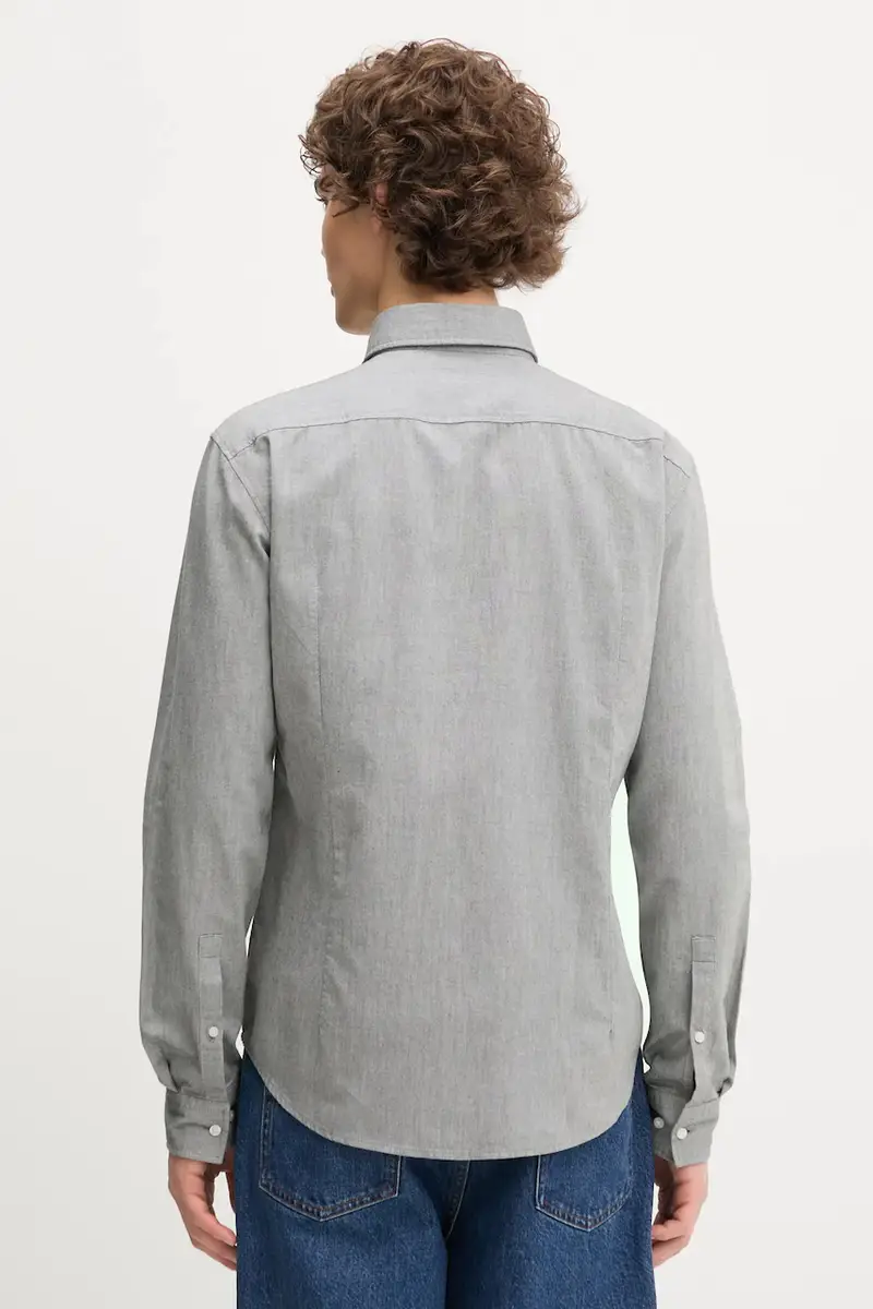 camicia in cotone uomo colore nero 50479302 Grigio miniatura 3