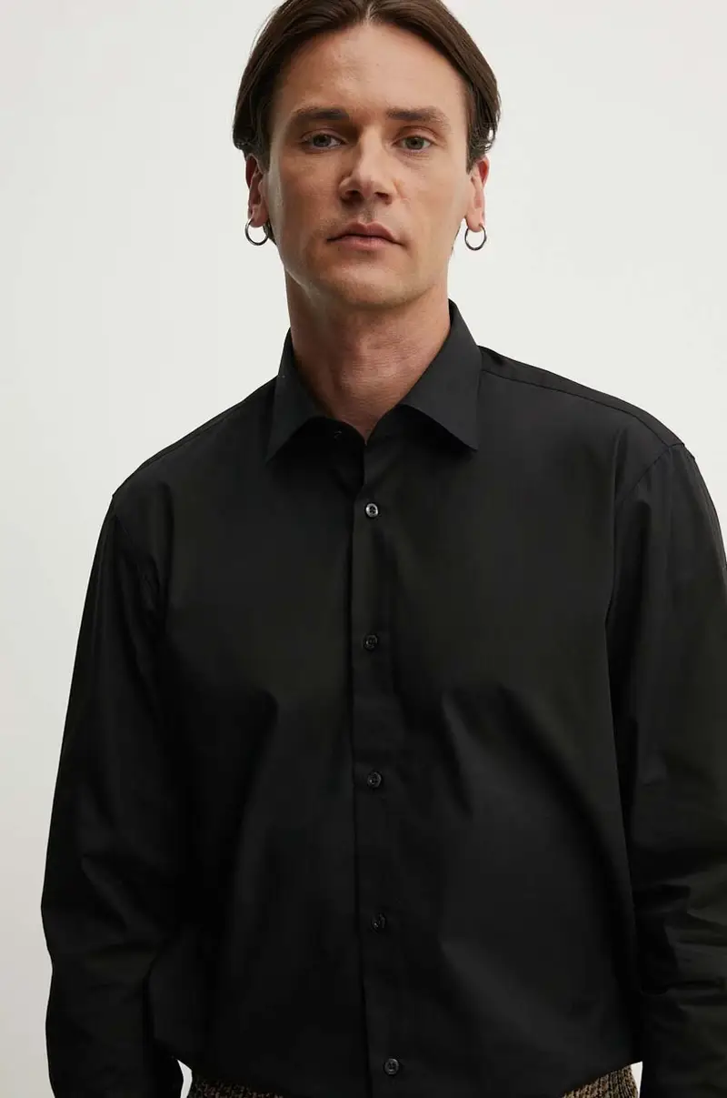 camicia in cotone uomo colore nero 50519812