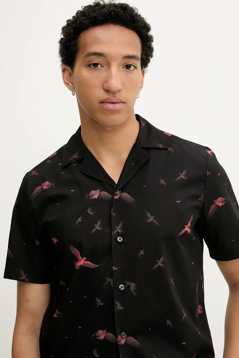 camicia in cotone uomo colore nero 50545328 miniatura 4