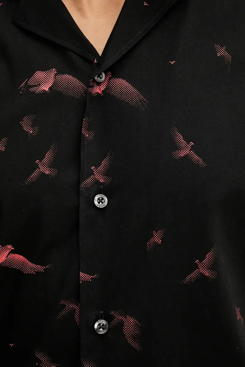 camicia in cotone uomo colore nero 50545328 miniatura 5