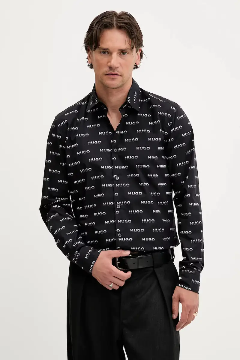 camicia in cotone uomo colore nero 50545349