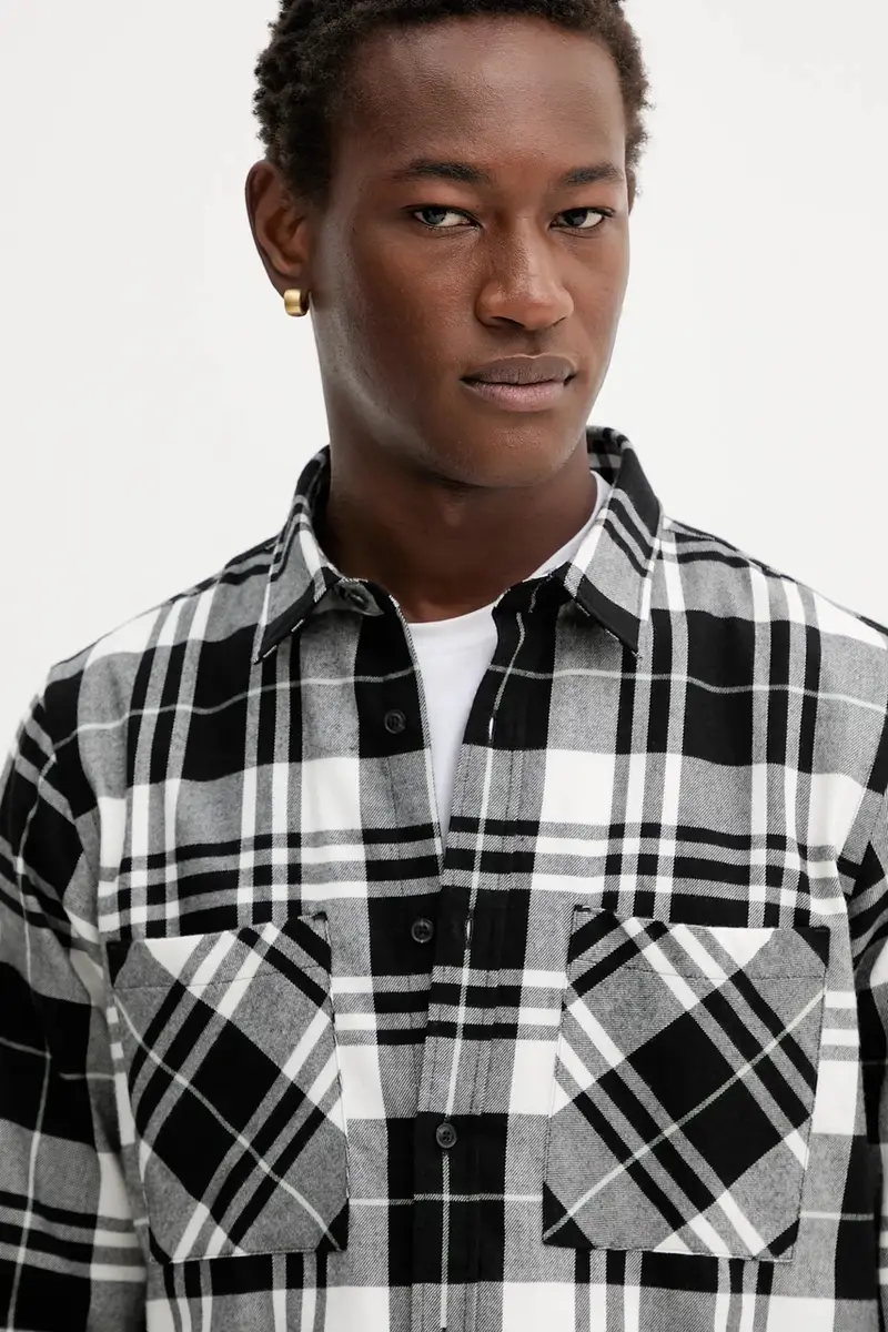 camicia in cotone uomo colore nero 50549753 miniatura 4