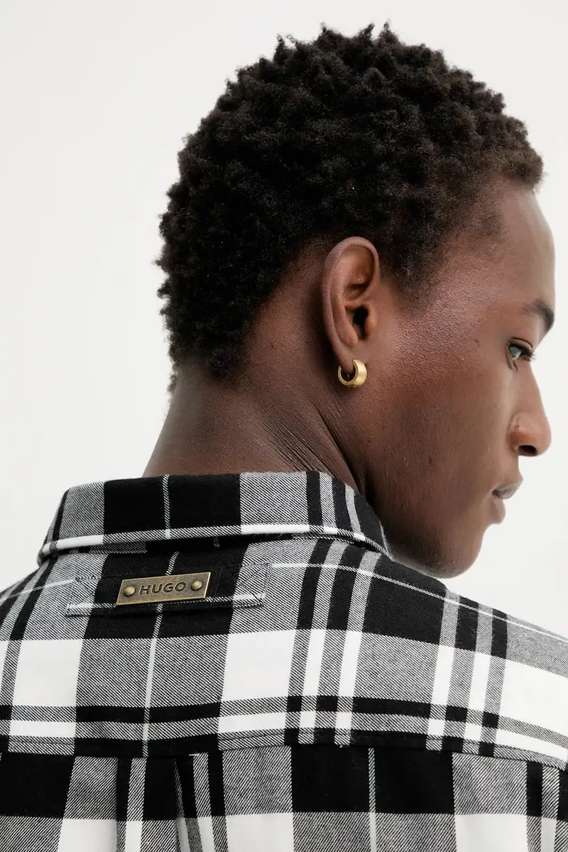 camicia in cotone uomo colore nero 50549753 miniatura 5