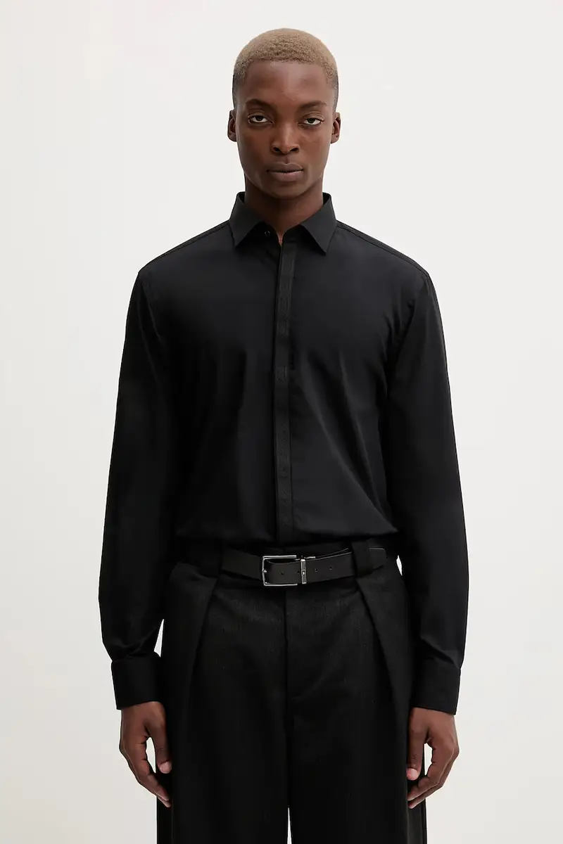 camicia in cotone uomo colore nero 50549775