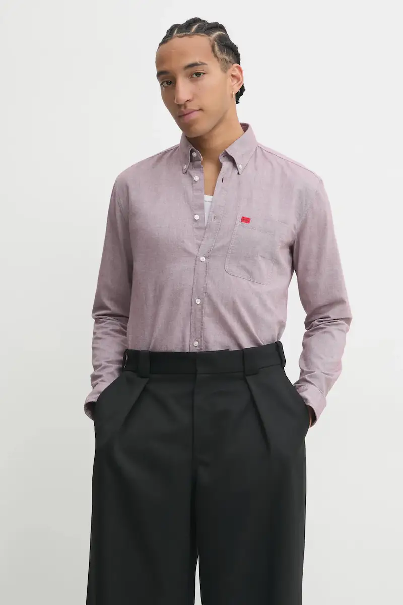 camicia in cotone uomo colore rosa