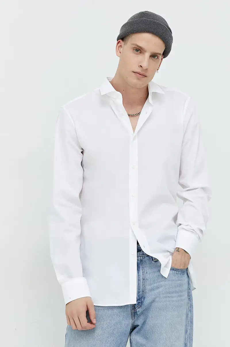 camicia uomo Bianco miniatura 4