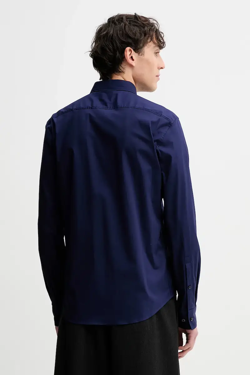 camicia uomo colore bianco 50505315 Blu navy miniatura 3