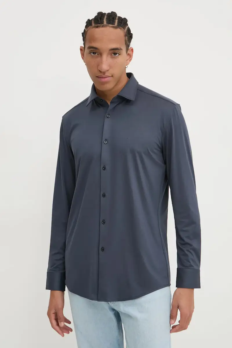 camicia uomo colore blu navy 50519844