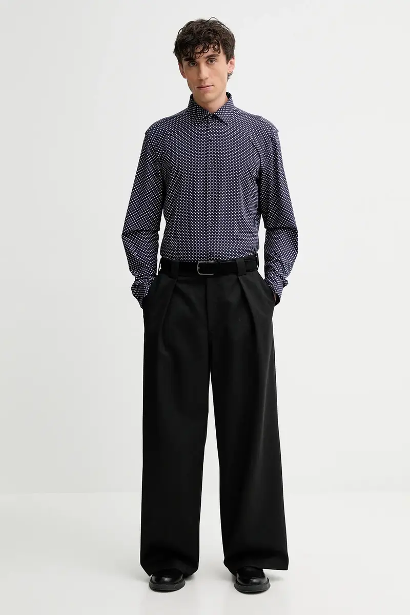 camicia uomo colore blu navy 50550524 miniatura 2