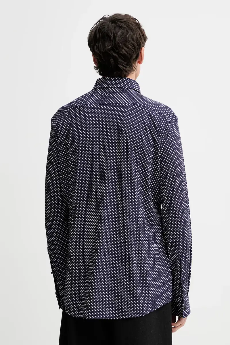 camicia uomo colore blu navy 50550524 miniatura 3