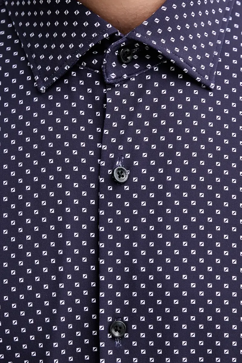 camicia uomo colore blu navy 50550524 miniatura 5