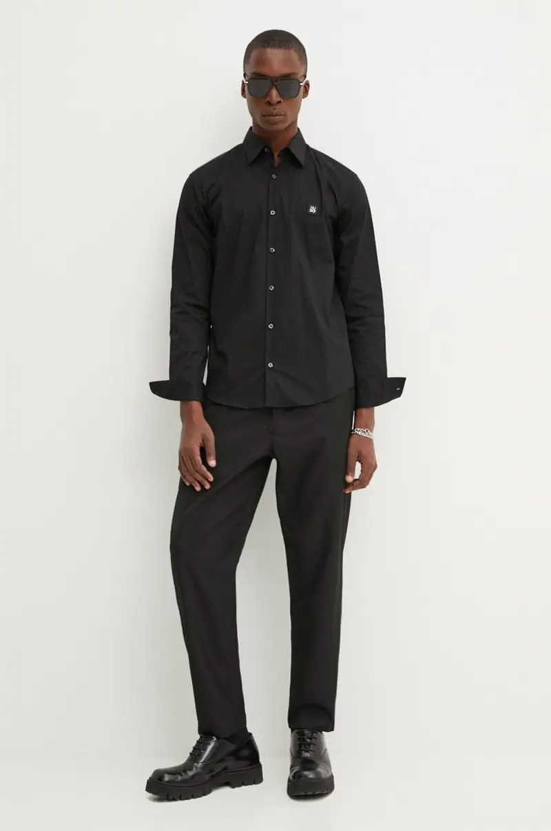 camicia uomo colore nero 50505315 miniatura 2