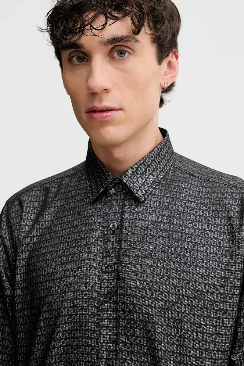 camicia uomo colore nero 50524846 miniatura 4
