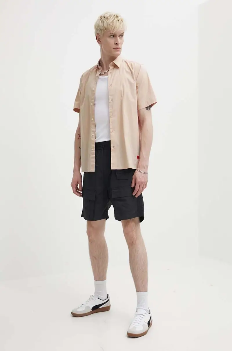 camicia uomo colore nero Rosa miniatura 2