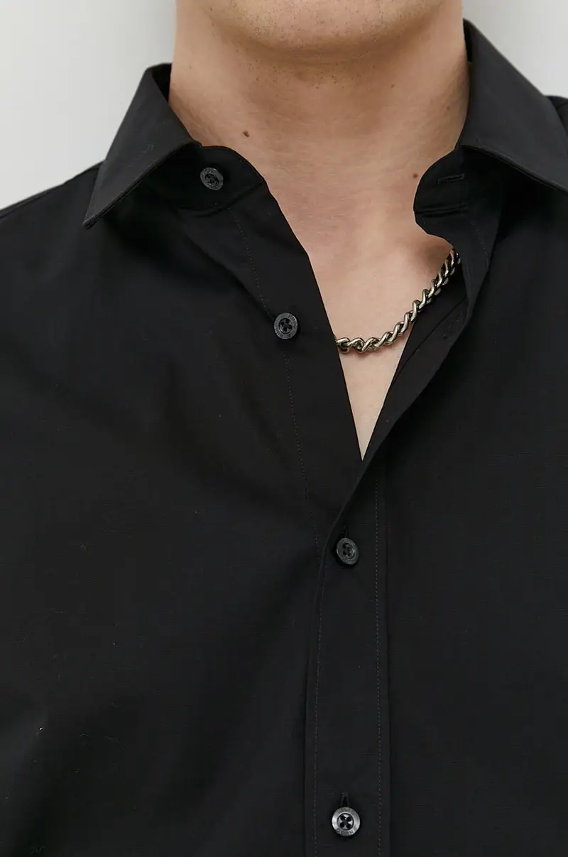 camicia uomo Nero miniatura 5