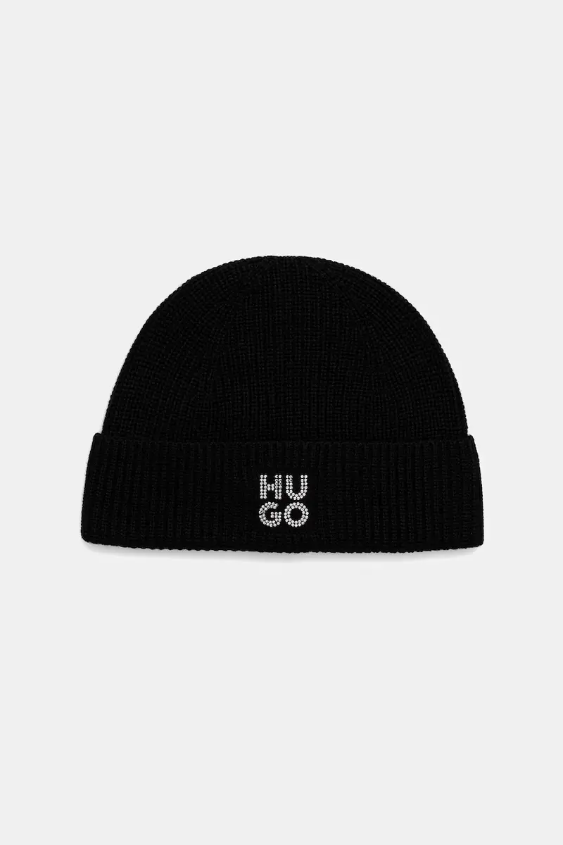 cappello con lana colore nero 50548732