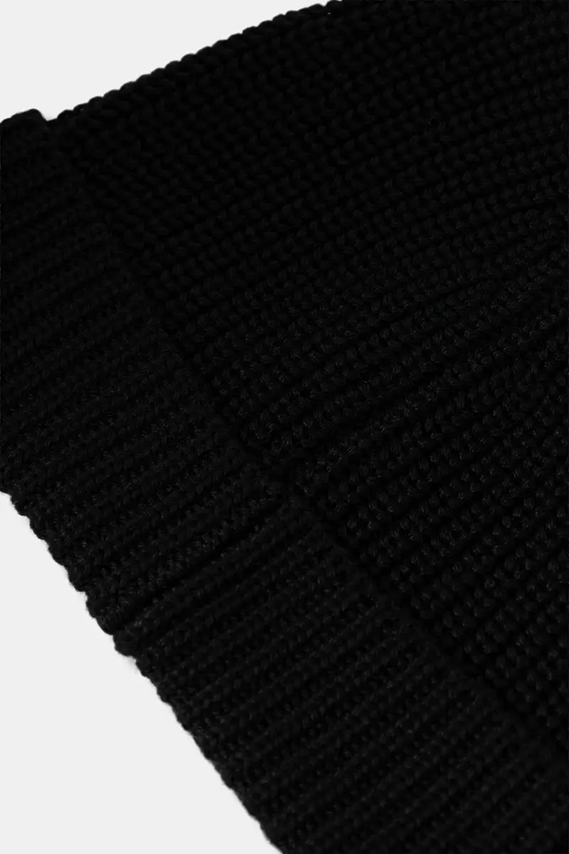 cappello e sciarpa con lana colore nero 50551423 miniatura 5