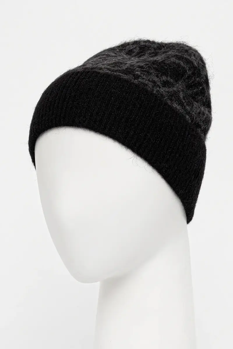 cappello in lana colore nero 50548722 miniatura 3