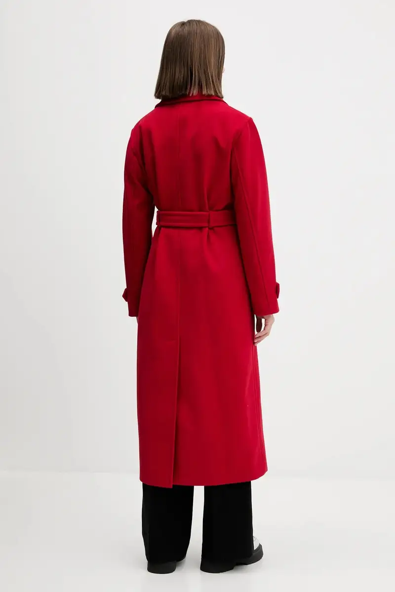 cappotto con aggiunta di lana colore rosso 50547616 miniatura 3