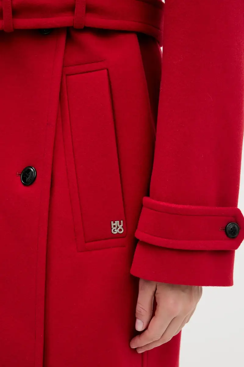 cappotto con aggiunta di lana colore rosso 50547616 miniatura 5