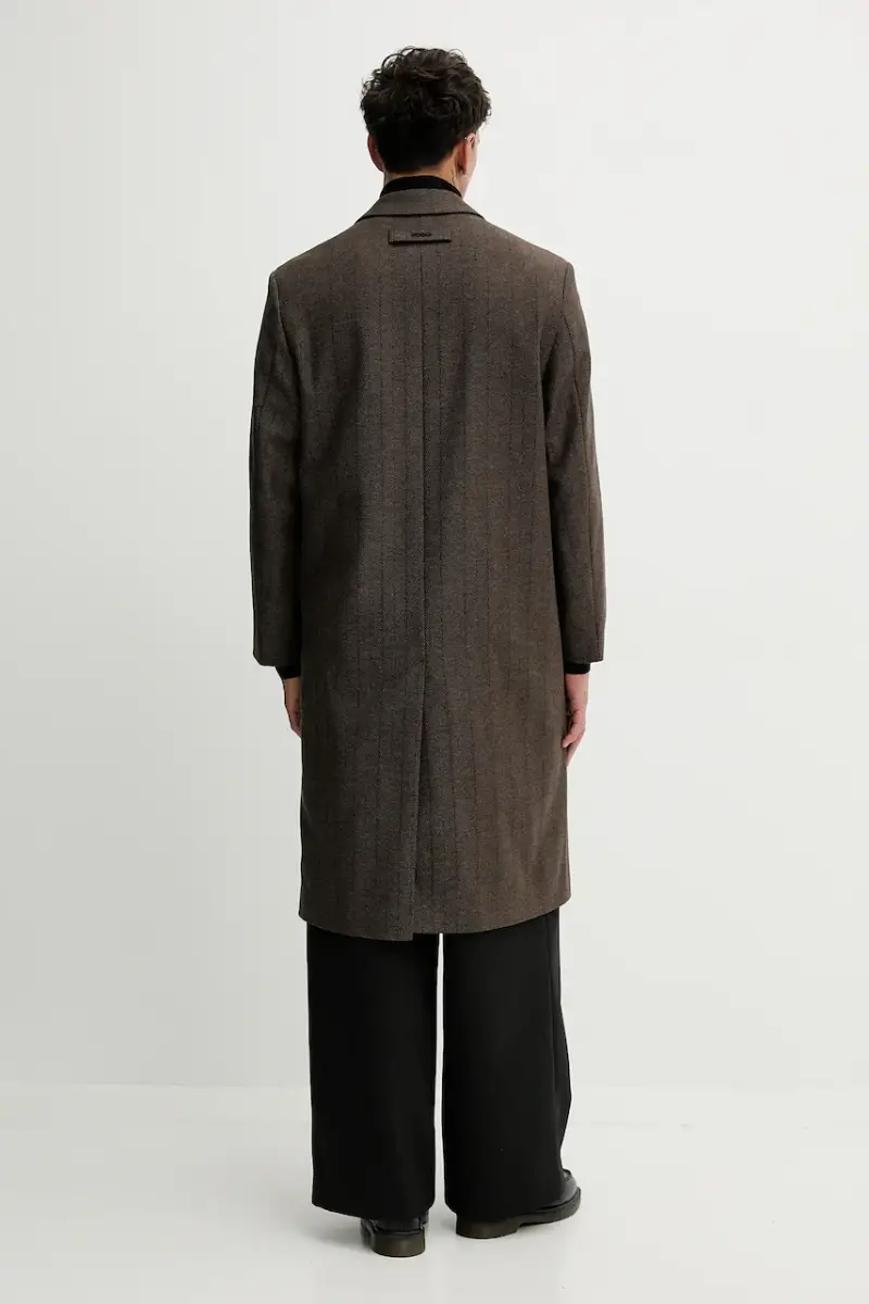 cappotto con aggiunta di lana uomo colore marrone 50542695 miniatura 3