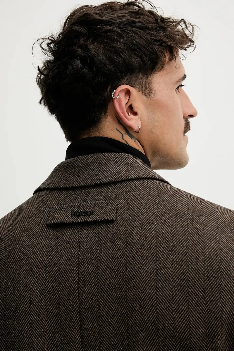 cappotto con aggiunta di lana uomo colore marrone 50542695 miniatura 5