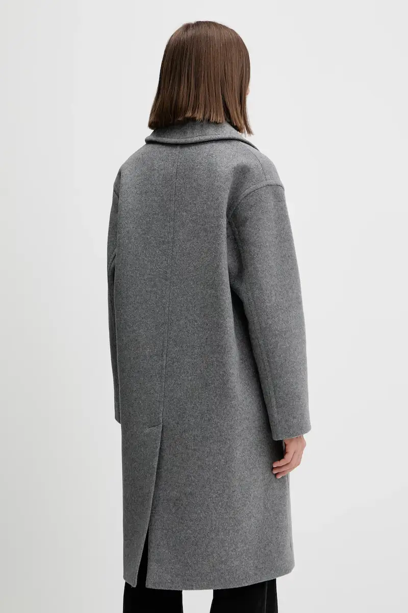 cappotto in lana colore grigio 50547612 miniatura 3