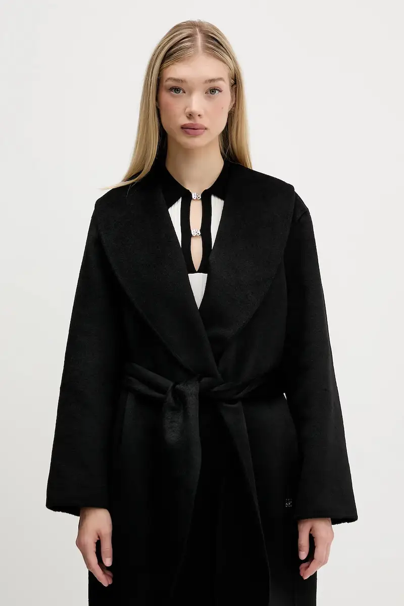 cappotto in lana colore nero 50546753 miniatura 4
