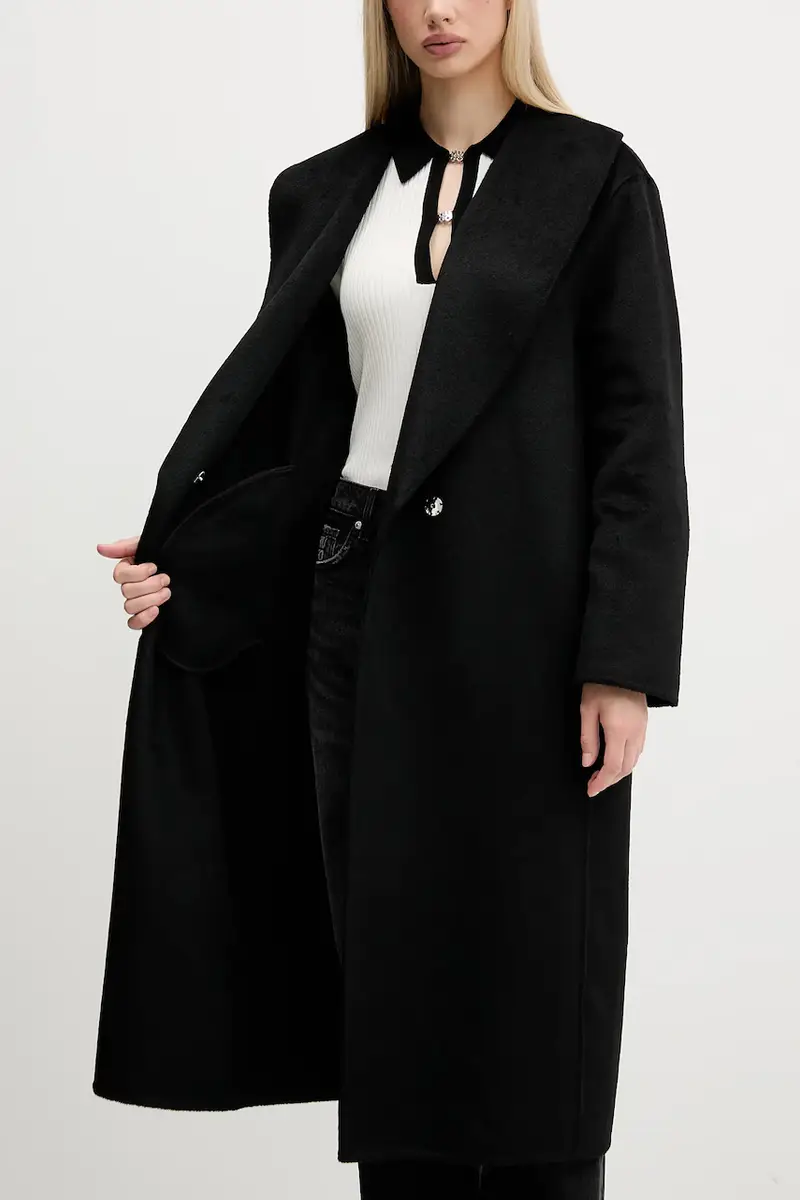 cappotto in lana colore nero 50546753 miniatura 5