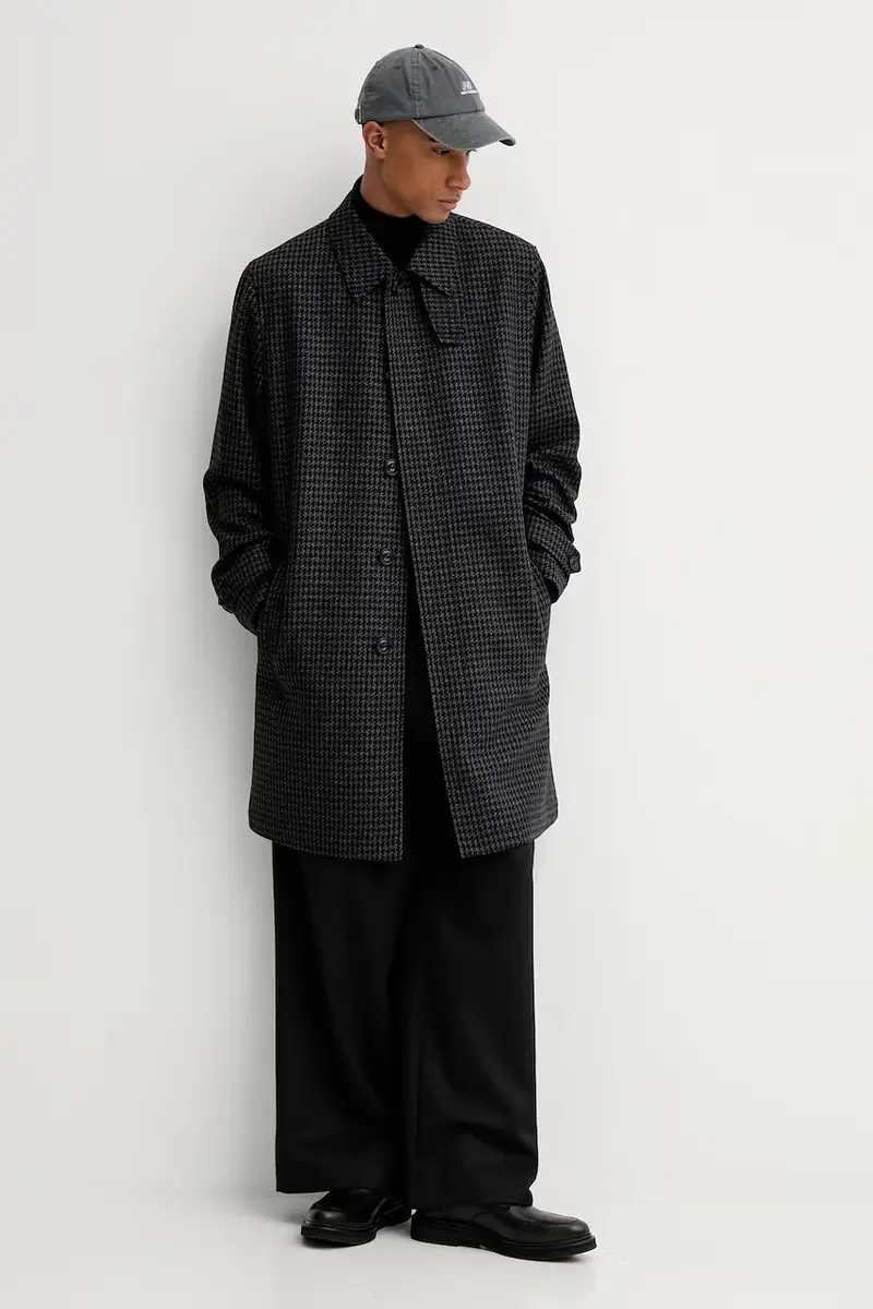 cappotto in lana colore nero 50549789 miniatura 2