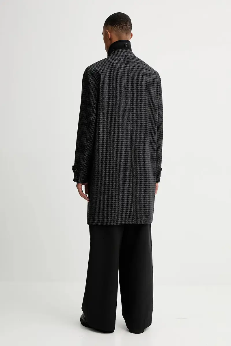 cappotto in lana colore nero 50549789 miniatura 3