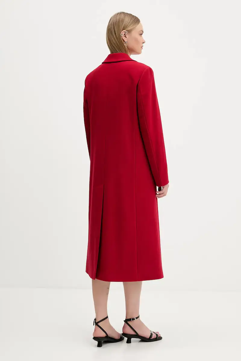 cappotto in lana colore rosso 50547691 miniatura 3