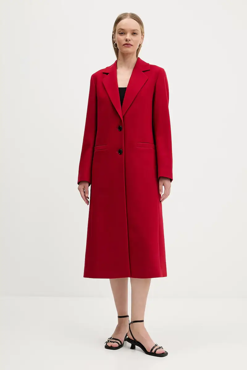 cappotto in lana colore rosso 50547691