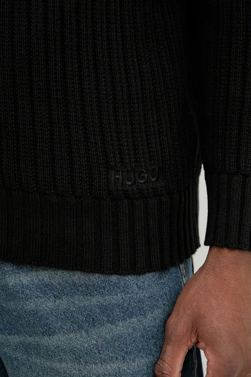 HUGO Cardigan Uomo Nero 3846588 miniatura 5