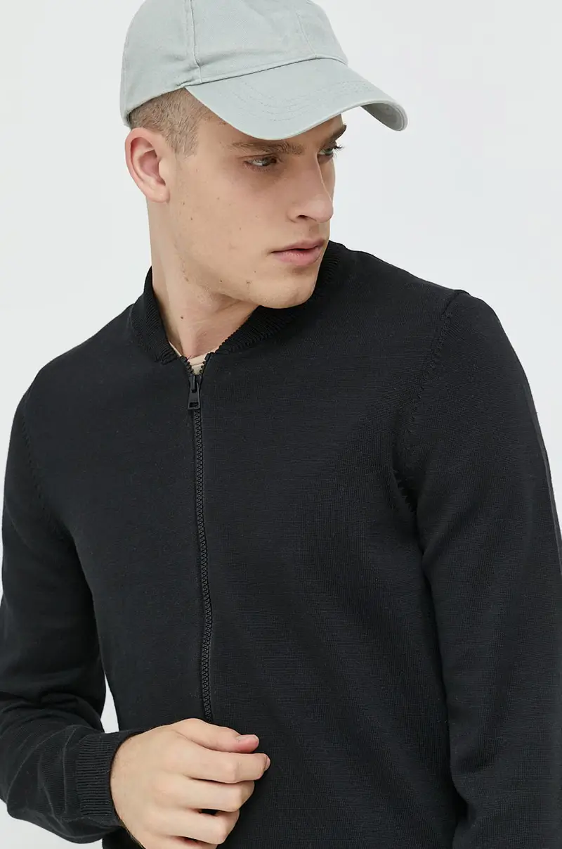 HUGO Cardigan Uomo Nero 3149425