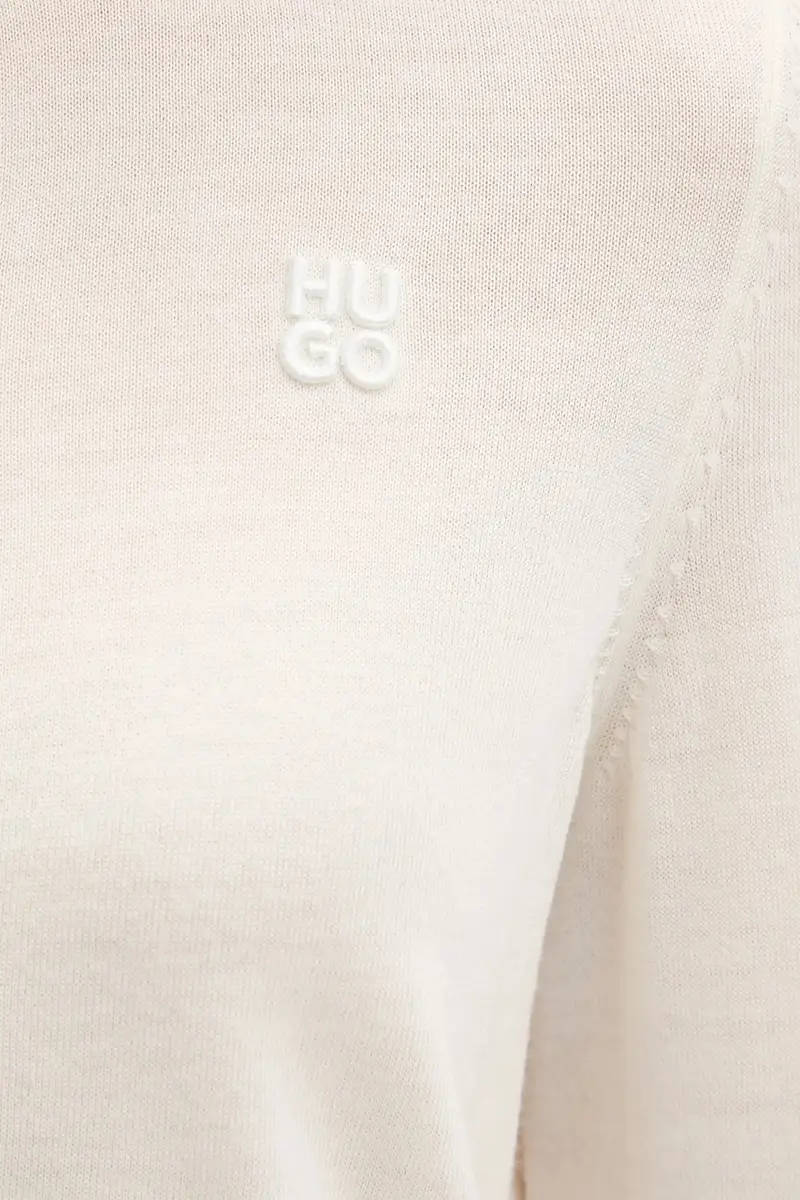HUGO Cardigan Donna Beige 3574471 miniatura 5