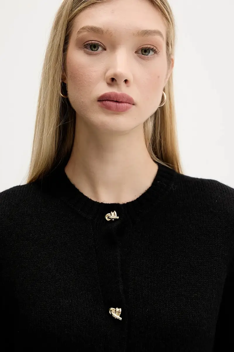 HUGO Cardigan Donna Nero 3776180 miniatura 4