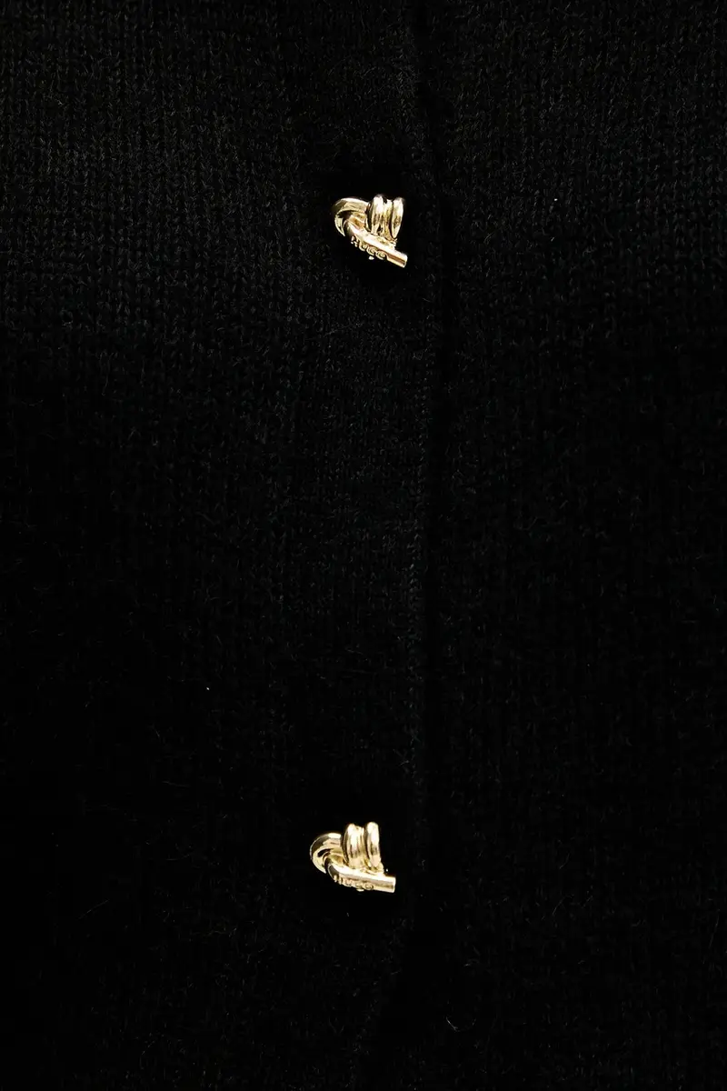 HUGO Cardigan Donna Nero 3776180 miniatura 5