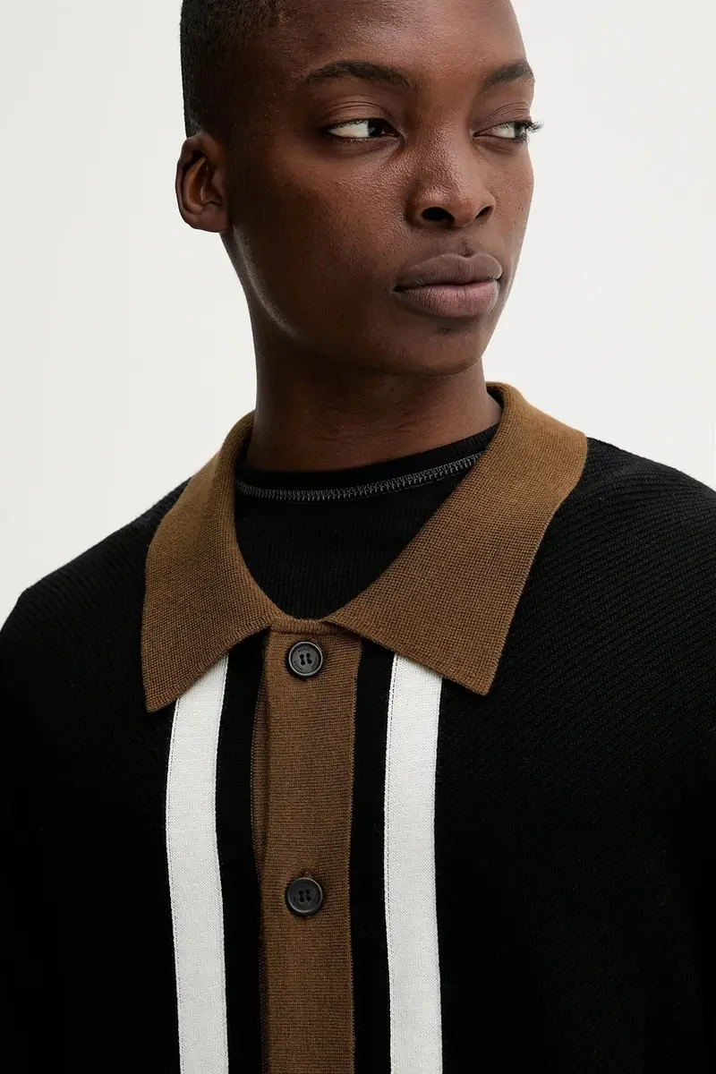 HUGO Cardigan Uomo Nero 3169155 miniatura 4