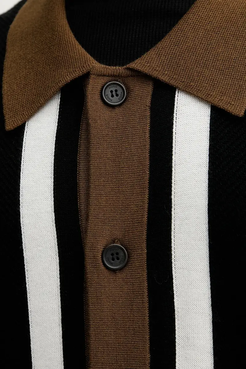 HUGO Cardigan Uomo Nero 3169155 miniatura 5