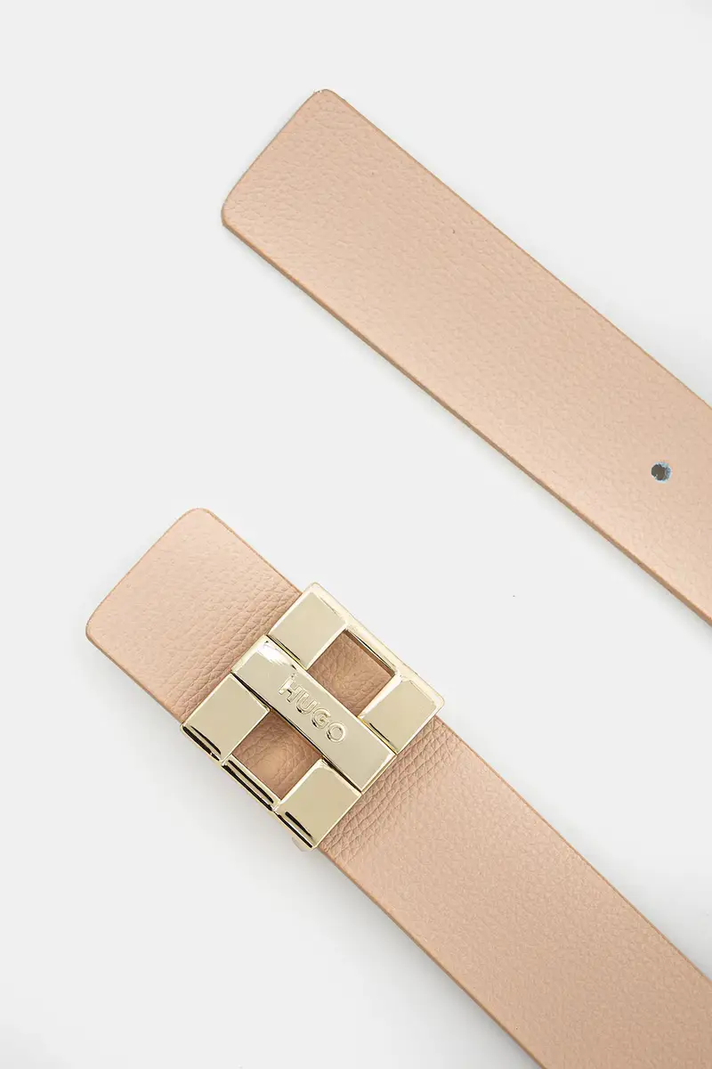 cintura in pelle bilaterale donna colore beige 50522681 miniatura 3