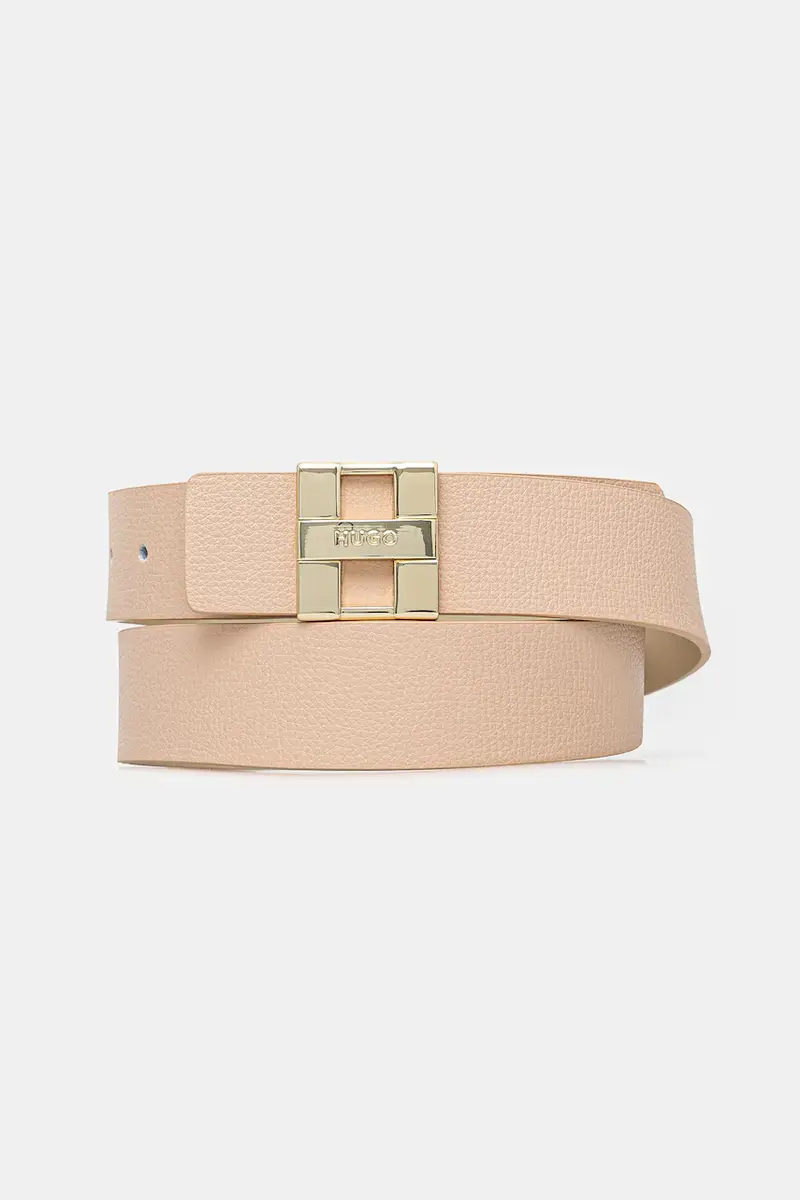 cintura in pelle bilaterale donna colore beige 50522681